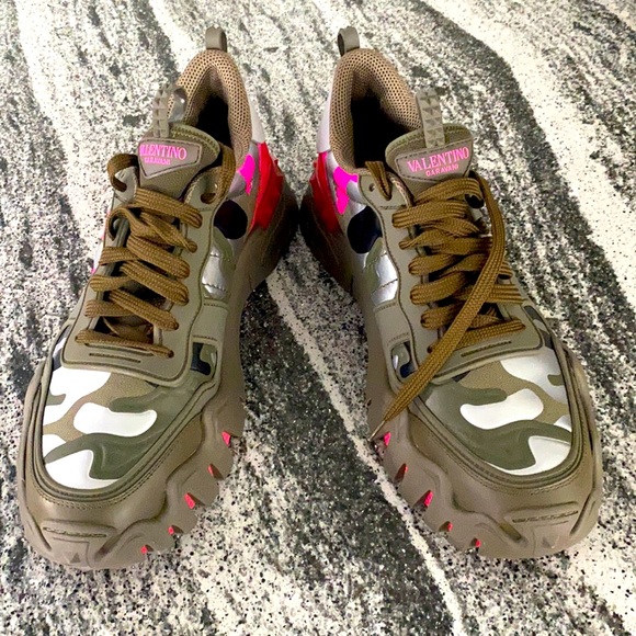 Valentino Shoes Mens Valentino Camouflage Rockrunner Plus Sneakers Sz 46 Poshmark